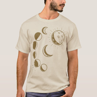 Celestial Moon Phases & Earth T-Shirt - Aesthetic
