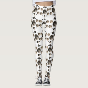 Celestial Moon Phases Mandala Astronomy Art Leggings