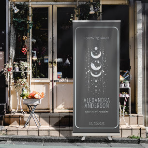 Celestial Moon Phases Mystical Holistic Spiritual Retractable Banner