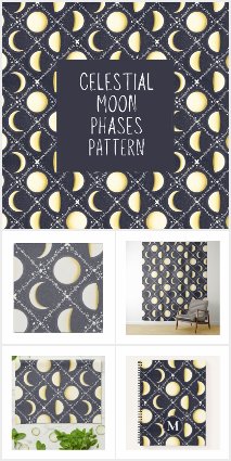 Celestial Moon Phases Pattern