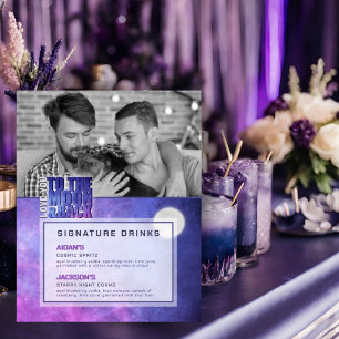 Celestial Moon Signature Drinks Wedding Shower Poster