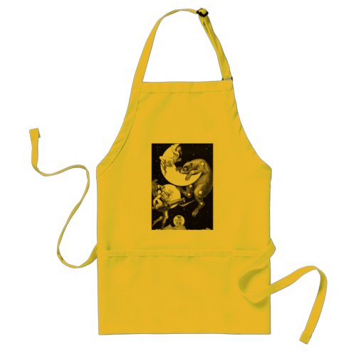 Celestial Moon Sky Universe God Night Illustration Adult Apron