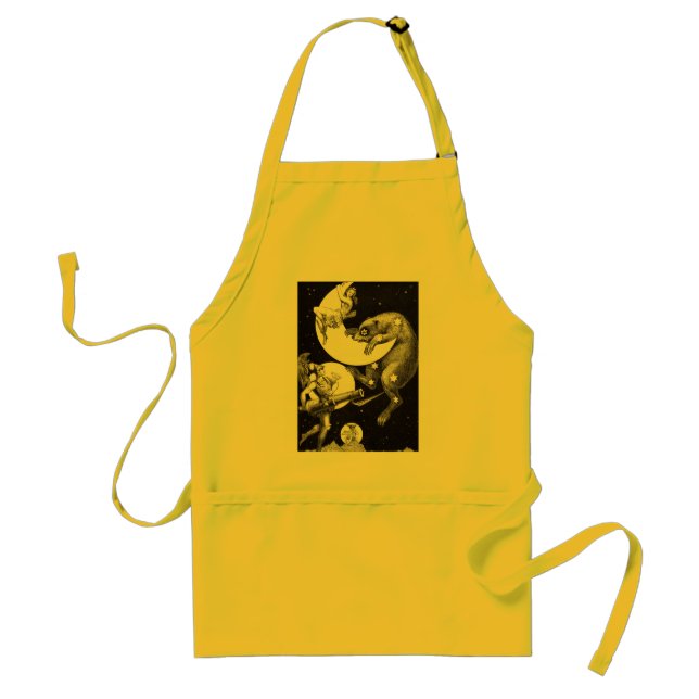Celestial Moon Sky Universe God Night Illustration Adult Apron (Front)