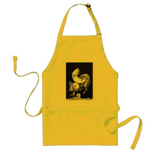 Celestial Moon Sky Universe God Night Illustration Adult Apron