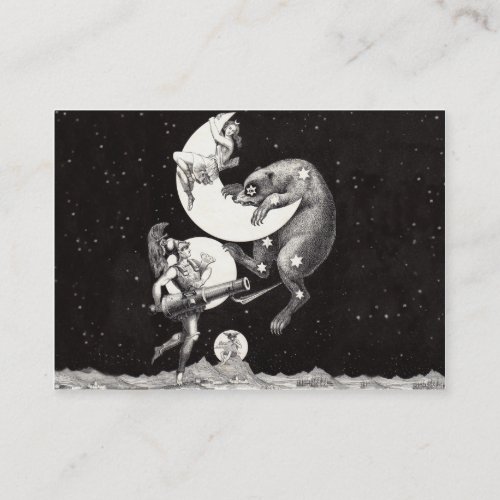 Celestial Moon Goddess Luna Ursa Major and Mars Business Cards