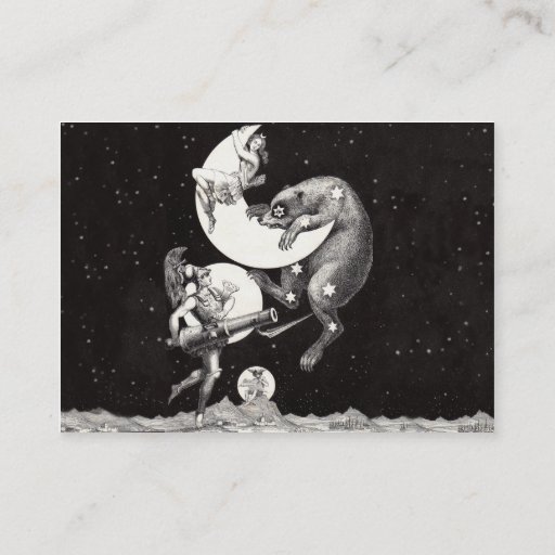 Customizable Celestial Moon Goddess Luna Ursa Major and Mars Business Cards