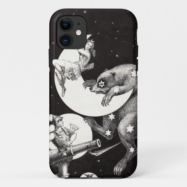 Celestial Moon Sky Universe God Night Illustration Case-Mate iPhone Case (Back)
