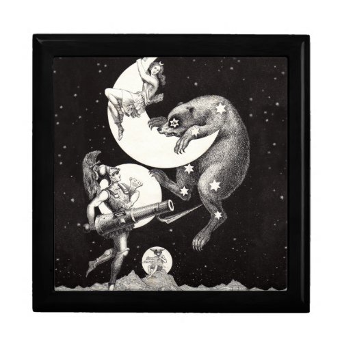 Celestial Moon Sky Universe God Night Illustration Gift Box