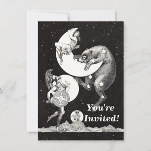 Celestial Moon Sky Universe God Night Illustration Invitation