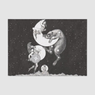 Celestial Moon Sky Universe God Night Illustration Tissue Paper