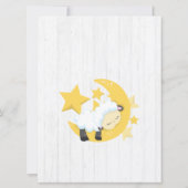 Celestial Moon Stars & Lamb Baby Shower Invitation (Back)