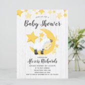 Celestial Moon Stars & Lamb Baby Shower Invitation (Standing Front)