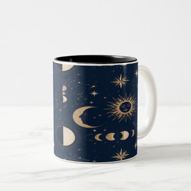 Celestial Moon Stars Mug (Front Right)
