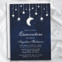Celestial Moon Stars String Lights Quinceanera