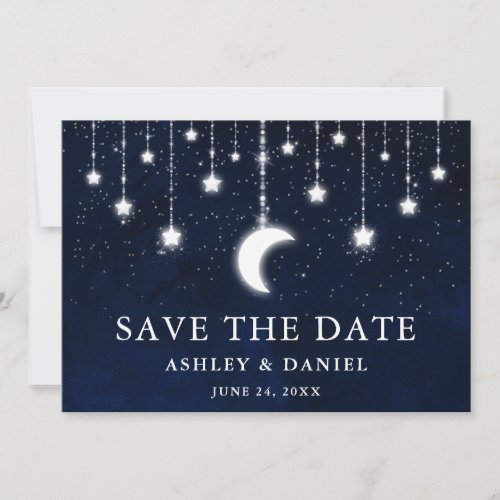 Celestial Moon Stars String Lights Save The Date