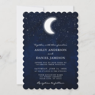 Celestial Moon Stars Wedding Invitation