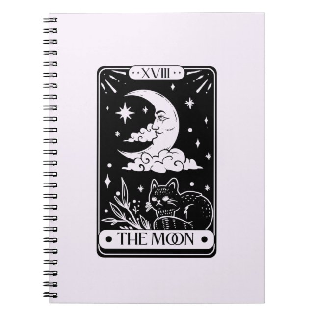 Celestial Moon Tarot Card Notebook (Front)