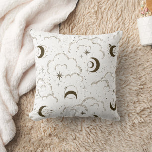Celestial Moon Theme  Throw Pillow