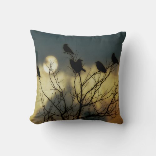 Celestial Moon Throw Pillow