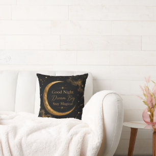 Celestial Moon Throw Pillow - Good Night Dream big