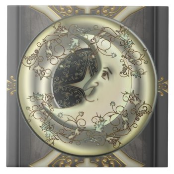 Celestial Moon Tile by EarthMagickGifts at Zazzle