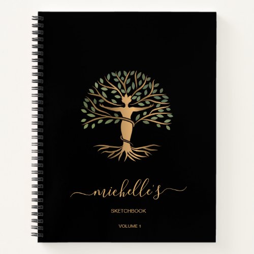 Celestial Moon Tree of Life Sketchbook Notebook