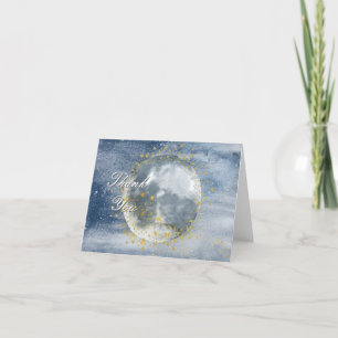 Celestial Moonbeam Dream  Letterpress Thank You Card