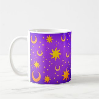 Celestial Moons and Stars