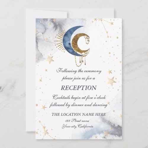 Celestial MoonsStars  Invitation