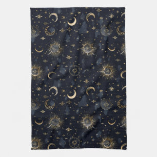 Celestial Moons & Stars Kitchen Towel