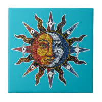 Celestial Mosaic - Moon Sun & Stars | Celestial | Mozaico