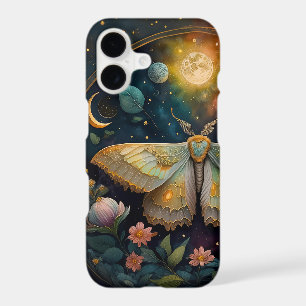 Celestial Moth and Full Moon – Enchanted Night iPhone 17 Case