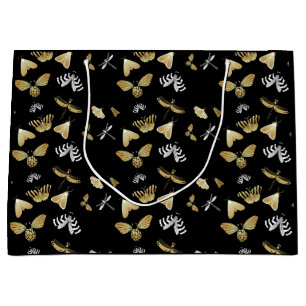 Celestial Moth Butterfly Pattern  Large Gift Bag