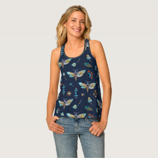 Celestial Moth Butterfly Pattern Tank Top