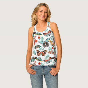 Celestial Moth Butterfly Pattern Tank Top
