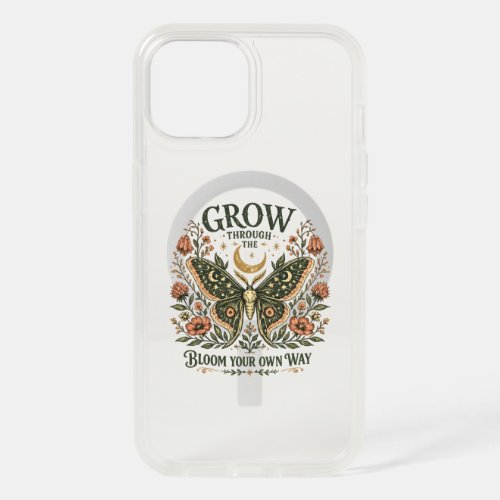 Celestial Moth Floral Sticker iPhone 15 Case