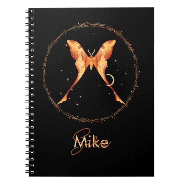 Celestial Moth Personalized  Notebook (Front)