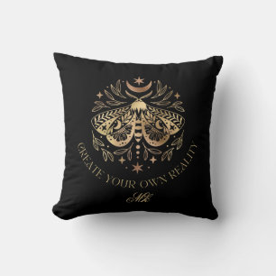 Celestial Moth Personalized Throw Pillow