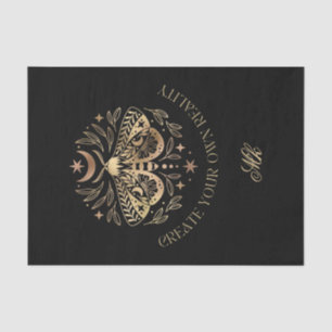 Celestial Moth Personalized Throw Pillow Tissue Paper