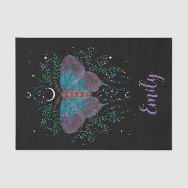 Celestial Moth Personalized Tissue Paper (Front)