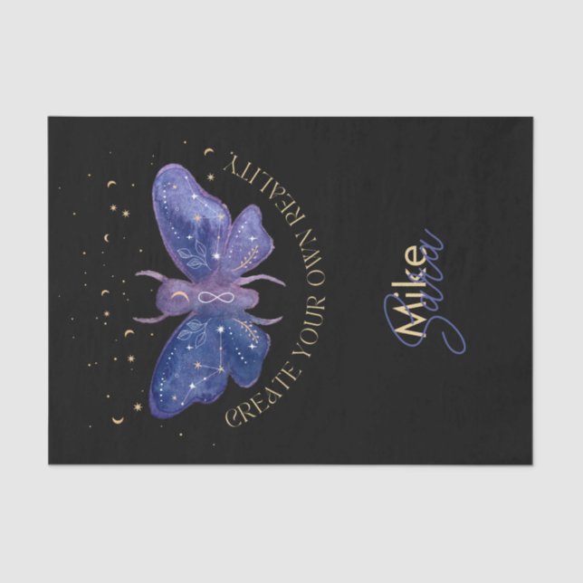 Celestial Moth Personalized  Tissue Paper (Front)