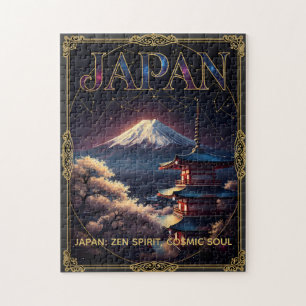 Celestial Mount Fuji Japan Pagoda Travel Art Jigsaw Puzzle