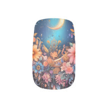 Celestial Mountain in Moon Crescent nail wraps