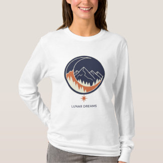 Celestial Mountainscape: Lunar Dreams T-Shirt