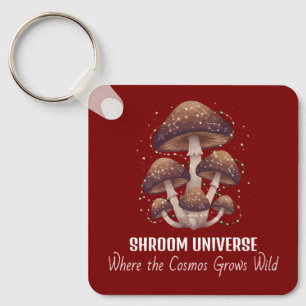 Celestial Mushroom Constellation Universe Keychain