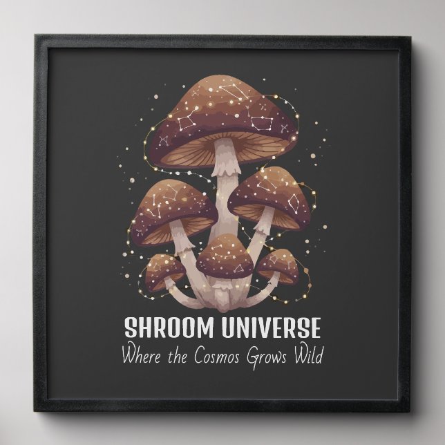 Celestial Mushroom Constellation Universe Peel And Stick Photo Tile (Front Set)