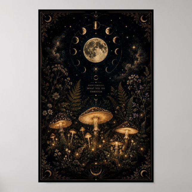 Celestial Mushroom Garden Poster  (Front)