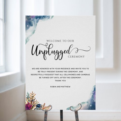 Celestial Mystic Garden Unplugged Ceremony Sign