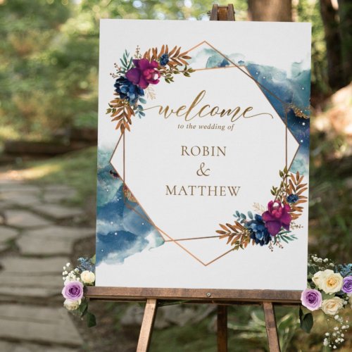 Celestial Mystic Garden Wedding Welcome Sign