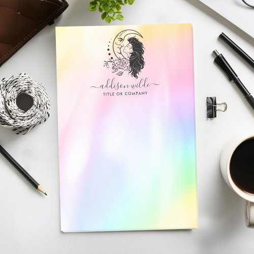 Celestial Mystic Moon Goddess Rainbow Post_it Notes